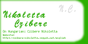 nikoletta czibere business card